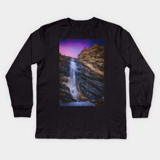 Bridal Veil Falls Sunset Kids Long Sleeve T-Shirt